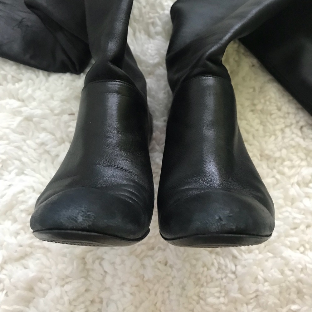 Stuart Weitzman Black crushable boots size 5.5 - Picture 3 of 7
